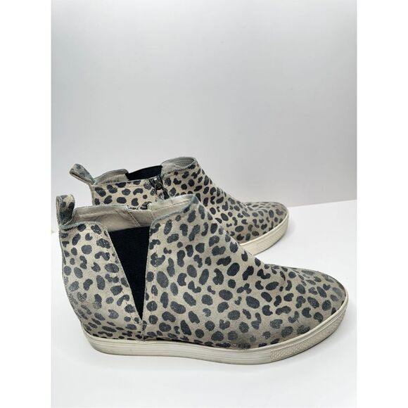 Caslon Aidy Boots Size 10 Water Resistant Suede Leather Leopard Print Booties - Picture 4 of 9